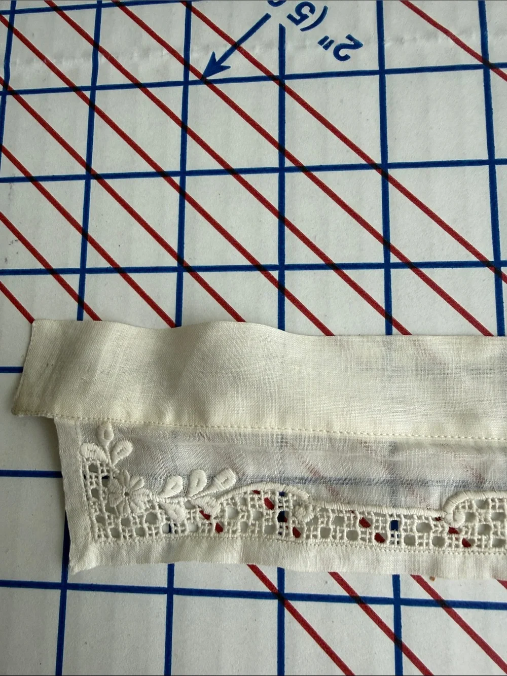 Antique Lace Whitework Trim Fragment Floral Heirloom Sewing 1910s-30s